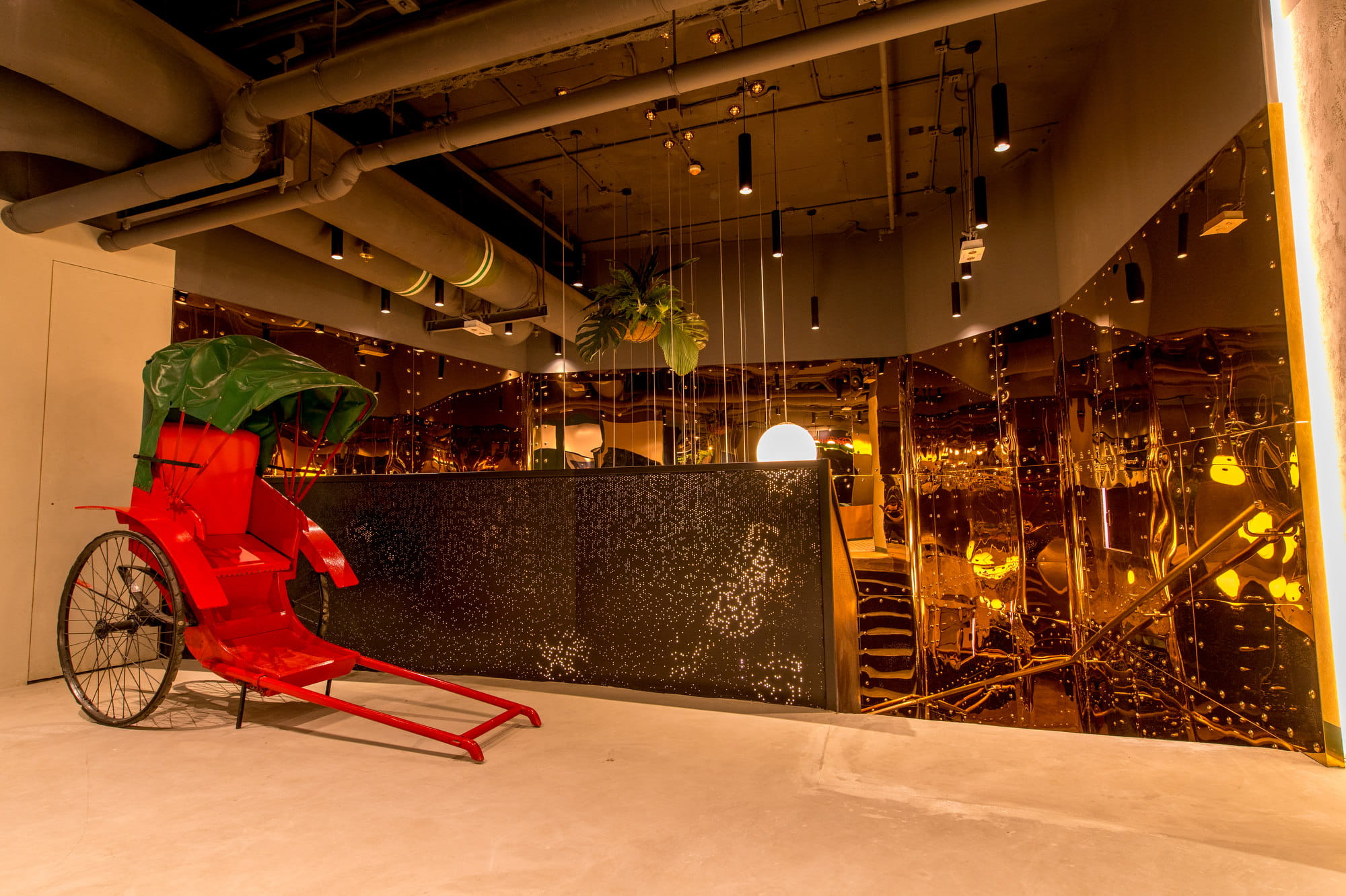 Red Rickshaw Deco in Blueprint HK Coworking Space