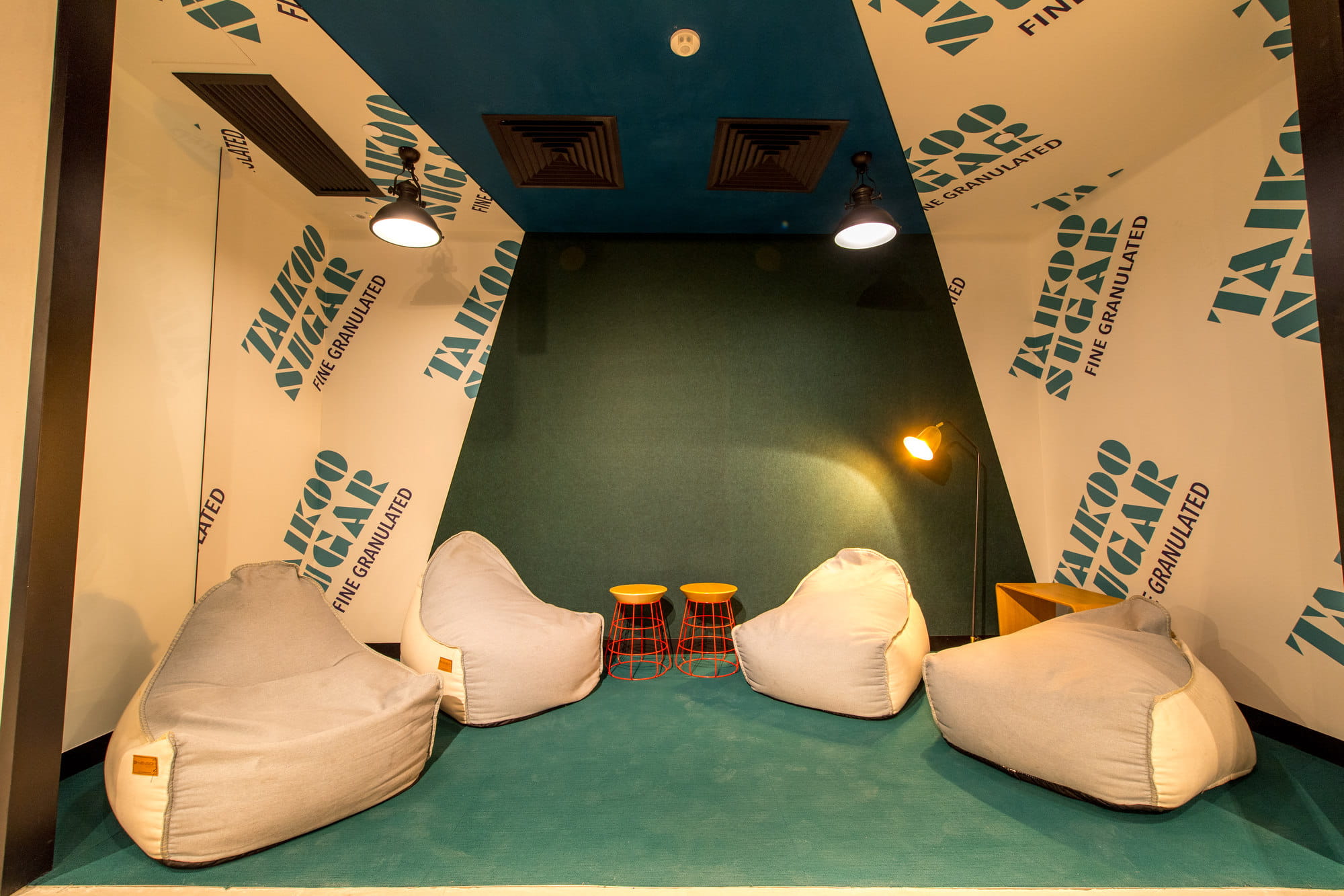 Coworking Space Relaxation Zone with Beanbags Blueprint HK